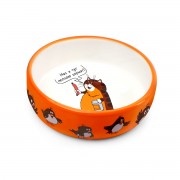 ТРИОЛ СОЮЗМУЛЬТФИЛЬМ Миска для животных керамическая "Сытый кот", 0.35л