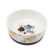 ТРИОЛ СОЮЗМУЛЬТФИЛЬМ Миска для животных керамическая на резинке "Волк", 0.45л