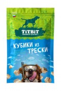 ТИТБИТ Лакомство для собак Кубики из трески 80г