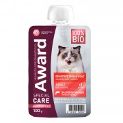 АВАРД Пауч для взрослых кошек для здоровья кожи и шерсти из курицы с лососем 100 г