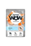 АЛЬФАПЕТ WOW Superpremium Пауч для котят, беременных и кормящих кошек Лосось паштет 85г