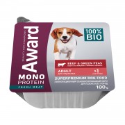 АВАРД Monoprotein Консервы для взрослых собак паштет из говядины с зеленым горошком 100г