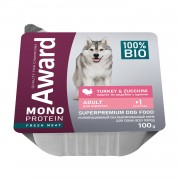 АВАРД Monoprotein Консервы для взрослых собак паштет из индейки с цукини 100г