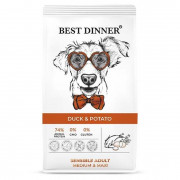 БЕСТ ДИННЕР BEST DINNER Adult Sensible Medium & Maxi Duck & Potato сухой корм для собак средних и крупных пород склонных к аллергии и проблемам с пищеварением с уткой и картофелем