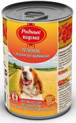 РОДНЫЕ КОРМА консервы для собак Телёнок с рисом по-Кубански