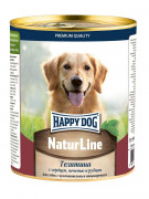 ХЭППИ ДОГ NaturLine консервы для собак с Телятиной, печенью, сердцем и рубцом 970 гр