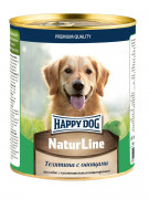 ХЭППИ ДОГ NaturLine консервы для собак Телятина с овощами 970 гр