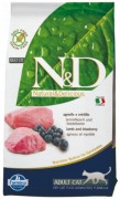 ФАРМИНА N&D Cat Grain Free Lamb & Blueberry Adult сухой беззерновой корм для взрослых кошек Ягненок с черникой