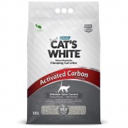 КЭТС ВАЙТ CAT’S WHITE ACTIVATED CARBON Наполнитель для кошачьего туалета комкующийся с Активированным углем